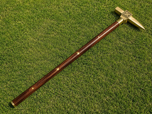 Bastón de Caminar Vikingo con Mango de Martillo de Guerra, Bastón de Madera Desmontable, Estilo Medieval, Cabeza de Metal, Bastón de Caballero, Histórico - Product Image 4