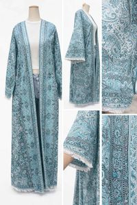 Túnica holgada estilo Kaftan Abaya de Dubái, hecha a mano, larga hasta el suelo, de manga larga, tela suave y transpirable, corte holgado, informal, para fiestas. - Product Image 4