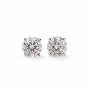 Wholesale 9K 10K 14K Solid Gold Lab Grown Diamond Stud Earrings Basket <b>Set</b> 0.5ct 1ct D VVS2 Certified Round Cut Solitaire Studs - Product Image 2