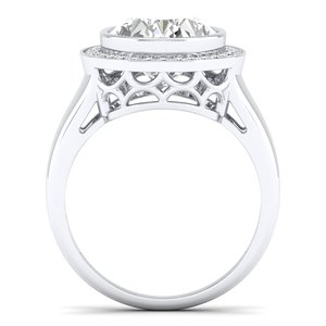 Anillos de compromiso de plata de ley 925 con moissanita VVS de REYES a precio mayorista para mujer, regalos de aniversario de boda, joyería - Product Image 4