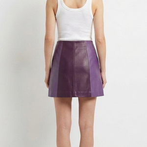 Minifalda de cuero de moda para mujer, falda de cuero de cintura alta para mujer, minifalda de cuero para dama, falda de cuero ajustada al por mayor para chica - Product Image 2