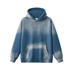 Sweat-shirt à capuche surdimensionné personnalisé 100% coton, style vintage délavé à l'acide, épaules tombantes, effet soleil éclairé, avec logo personnalisé - Product Image 4