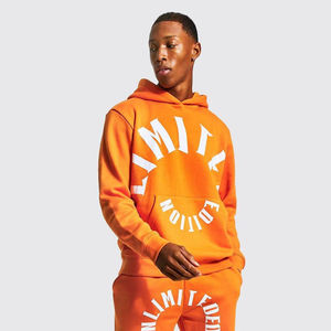Conjunto Deportivo para Hombre, Edición Limitada Naranja, Sudadera con Capucha y Pantalones Largos, 100% Poliéster, Lavado Ácido, Ecológico, Estilo Urbano, Corte Regular - Product Image 3