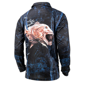 Camisetas Polo de Pesca Sublimadas Personalizadas al por Mayor, Camisetas de Pesca de Manga Larga, Camisetas Polo de Pesca con Protección UV de Poliéster - Product Image 2