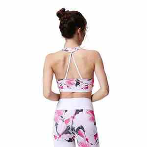 Conjunto Deportivo para Mujer, Leggings y Sujetador Deportivo, Transpirable, Sin Costuras, con Logotipo Frontal, Spandex/Poliéster, Dos Piezas, Ropa Deportiva para Gimnasio - Product Image 3