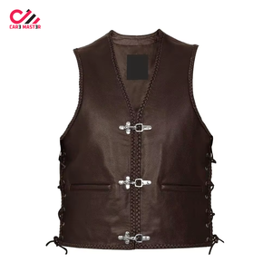 Chaleco de Cuero Genuino de Vaca para Hombre, Hecho a Medida, de Alta Calidad, para Invierno, Casual, Resistente al Viento, con Logotipo Bordado, Cuello en V - Product Image 3