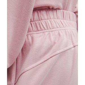 OEM Fashionable Casual Wear 100% Cotton Women's Shorts Custom Screen Printed Logo Solid Pink Color Breathable Shorts For Men - Product Image 5