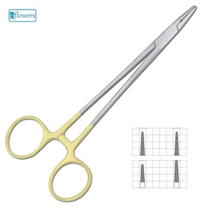 Crile <b>Wood</b> Needle Holder TC Surgical Instruments Stainless Steel Manual Forceps for General Surgery Class I CE Certified - Product Image 1