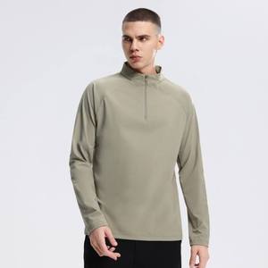 Camiseta Deportiva de Manga Larga para Hombre, Cuello Alto con Cierre, Transpirable, de Poliéster, Corte Regular, para Todas las Temporadas, Venta al Por Mayor - Product Image 5