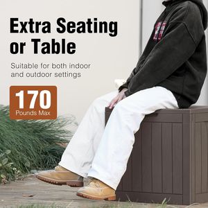 Contenitore da Esterno in Resina Impermeabile da 31 Galloni con Serratura e Spazio Sicuro per Deposito Interno per Consegne di Pacchi - Product Image 5