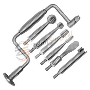7 pièces - Perceuse manuelle Hudson Brace - Qualité supérieure - Utilisation en orthopédie et neurochirurgie - Certifiée CE - Fabriquée en usine - Zelmi Surgical - Product Image 2