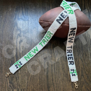 Sangle de sac à main artisanale perlée ARAKANAS pour le jour du match, longueur réglable, idéale pour porter en bandoulière ou brodée de perles - Product Image 2