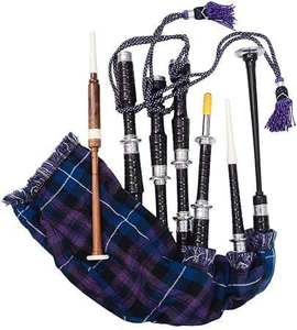 Gaitas de celtas Highland, juego completo con kit de práctica de palo de palisandro, bolsa de tartán y cables de dron para principiantes - Product Image 2