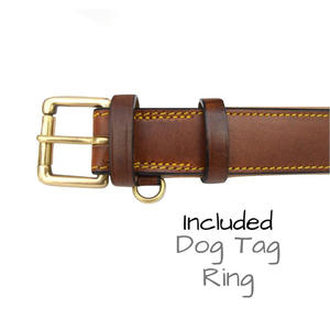Collier pour chien en cuir véritable de haute qualité, personnalisé, design professionnel, style luxueux avec logo personnalisé - Product Image 4