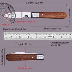 มีดพับสแตนเลสอเนกประสงค์สำหรับตัดแต่งกิ่ง พร้อมที่เปิดขวด - Product Image 2