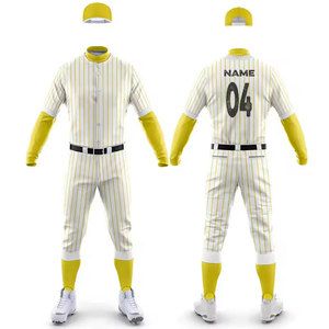 Uniforme de baseball personnalisé en sublimation avec logo, respirant et à séchage rapide pour hommes, maillot de softball d'équipe - Product Image 1