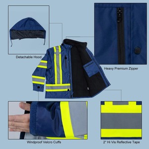 Chaqueta de Seguridad de la Mejor Calidad, Chaqueta de Alta Visibilidad, Chaqueta de Seguridad con el Mejor Material para Hombre, Venta en Línea - Product Image 5