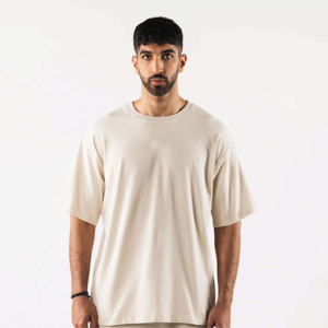 T-shirt uni personnalisé pour homme, 100 % coton de haute qualité, coupe oversize, respirant, écologique, séchage rapide, imprimé sérigraphié, vierge, vente en gros - Product Image 4