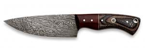 Cuchillo de Cocina Artesanal de Acero de Damasco, Cuchillo de Chef con Mango de Madera de Dos Tonos para Rebanar y Preparar Alimentos - Product Image 4