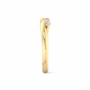 <b>Two</b> <b>Stone</b> Lab Grown Diamond Bypass <b>Ring</b> Gold Open Wrap Engagement <b>Ring</b> Minimalist Modern Diamond <b>Ring</b> Women - Product Image 4