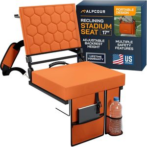 Sedile Pieghevole Reclinabile da Stadio con Supporto per la Schiena per Gradinate - Product Image 1