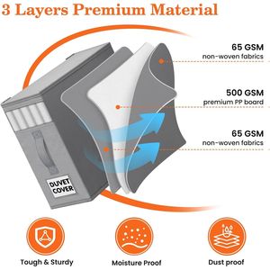 Organizzatore Trasparente per Lenzuola Sotto il Letto con Etichette, Contenitore per Organizzazione Efficiente del Ripostiglio - Product Image 3