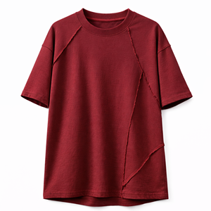 เสื้อยืดโอเวอร์ไซส์ผู้ชาย ผ้าคอตตอนผสมสแปนเด็กซ์ หนา 220 GSM ทรงหลวม ไหล่ตก ผ้าเนื้อหนัก - Product Image 1