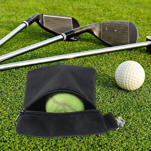 Golf Ball Bag Golf Tee Bag Pouch Zippered Pouch with Metal Lobster <b>Clip</b> Waterproof Golfs Accessories Organizer for Tees Balls - Product Image 2