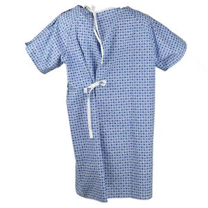 Batas de paciente estampadas de calidad de exportación para hombre y mujer, 100% algodón, batas de hospital para uso durante el tratamiento, MOQ bajo - Product Image 1