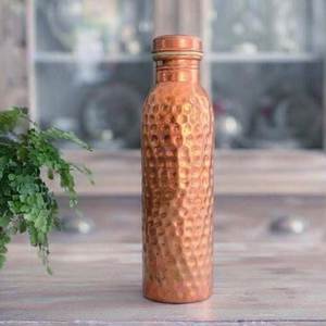 Premium 1L Hammered Copper Hydration Vessel Leakproof Cap Pure Metal <b>Water</b> Storage Jug - Product Image 3