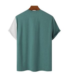 T-shirts d'été pour hommes, t-shirt uni à blocs de couleur - Product Image 2