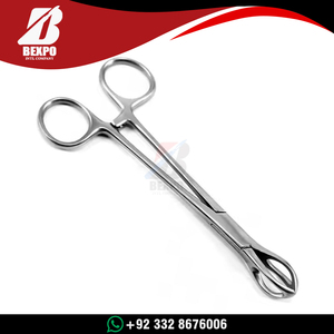 Pince à éponges chirurgicales manuelle en acier, droite et courbée, pour la manipulation et la fixation des pansements, idéale pour l'hôpital – Meilleures ventes - Product Image 3