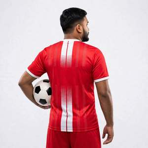 เสื้อฟุตบอลแบบใหม่ ดีไซน์สวย ราคาดีที่สุด คุณภาพสูง ปรับแต่งได้ สำหรับทุกเพศ ผลิตจากโพลีเอสเตอร์ 100% พิมพ์ลายด้วยความร้อน - Product Image 2