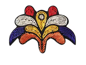 Appliques de luxe brodées à la main avec fil de bouillon, patchs brodés faits à la main pour poches de veste, badges à effet 3D en relief, écologiques - Product Image 4