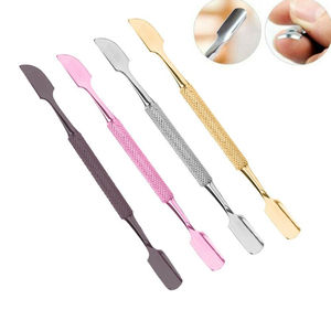 KAAMIR INSTRUMENTS Repousse-cuticules carré double face de qualité supérieure, durable, en acier inoxydable, réutilisable, outil de salon, logo personnalisé - Product Image 5