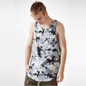 Camouflage imprimé hommes débardeur Polyester matériel en gros été gilet sans manches Sublimation débardeur disponible dans toutes les tailles - Product Image 1