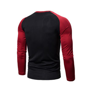 Camiseta elegante estilo street de manga larga con cuello redondo, camiseta negra de manga larga de punto - Product Image 5