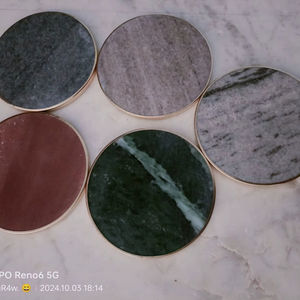 Regalos de boda personalizados hechos a mano, posavasos de piedra, posavasos de mármol y madera de acacia para bebidas, de la India, a la venta al por mayor. - Product Image 3