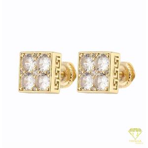 Pendientes de Diamantes Moissanite Chapados en Oro, Plata de Ley 925, Geométricos, Baguette, Joyería de Lujo para Mujer - Product Image 2