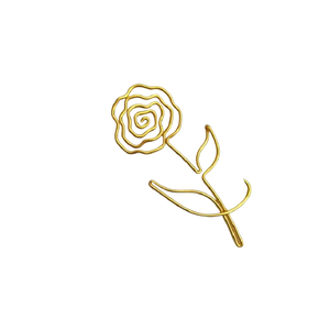 Broche en métal en forme de rose pour femme, élégante, florale, pour robes, manteaux, blazers, foulards - Product Image 1