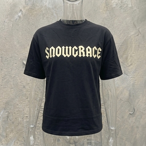 T-shirt noir à manches courtes pour homme Snowgrace, 100% coton, coupe ample, col rond, style décontracté, tendance streetwear - Product Image 6