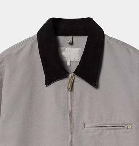 Hot Sale Twill Cotton Canvas Breathable Heavyweight Vintage Streetwear Custom Men's Work <b>Jacket</b> - Product Image 3