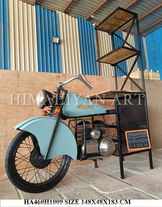 Meilleure collection : Meuble bar à vin industriel pour la maison, style moto, avec art himalayen antique - Product Image 2