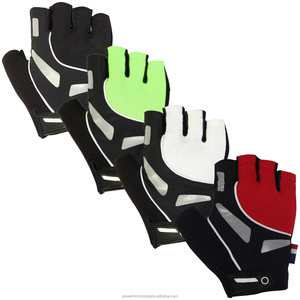 Guantes de Ejercicio de Piel con Logotipo Personalizado al por Mayor, Resistentes a la Vibración, Transpirables, Acolchados, de Medio Dedo - Product Image 1