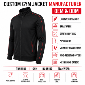 Veste Active Légère Personnalisable avec Logo, Coupe Athlétique Ajustée, pour Course et Entraînement, Fabrication de Vêtements de Sport en Maille Haute Performance - Product Image 1