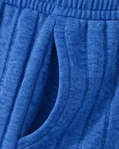 Ensemble décontracté deux pièces pour femme : débardeur court côtelé et short à cordon de serrage, bleu roi – Vente en gros personnalisée OEM - Product Image 5