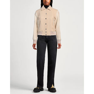 Promoción: Chaqueta de Cuero Genuino Negra para Mujer, Corte Ajustado, Estilo Motero con Detalles en Mezclilla, para Primavera y Otoño - Product Image 6