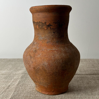 Vase en terre cuite rustique vieilli, pot en argile sculpté à la main, durable, taille/couleur personnalisable, style Wabi Sabi, ferme, minimaliste, haute qualité