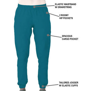 Custom Stand Collar Medical Uniform Scrubs Unisex Classic Fit Nurse Cargo Pants Sets OEM Service Comfortable Knitted <b>Fabric</b> - Product Image 3