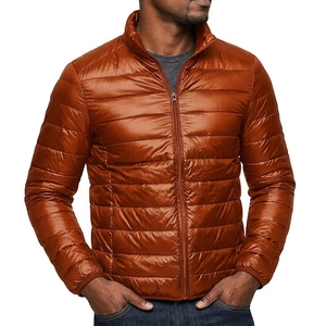 Men Puffer <b>Jacket</b> Lightweight Quilted Full Zip Stand Collar Padded School Wear <b>Warm</b> Casual Custom OEM Wholesale Manufacturer - Product Image 2